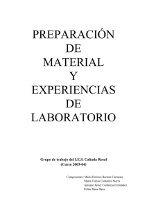 preparación de material y experiencias de - CEP Osuna
