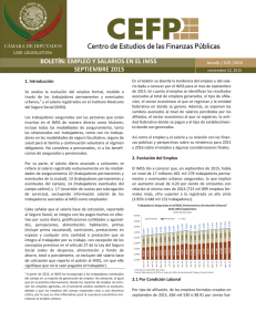 boletín: empleo y salarios en el imss septiembre 2015