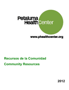Recursos de la Comunidad Community Resources 2012