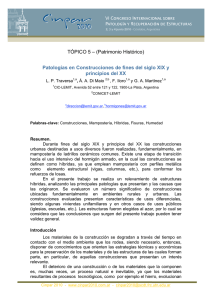 Patologías en Construcciones de fines del siglo XIX y principios del