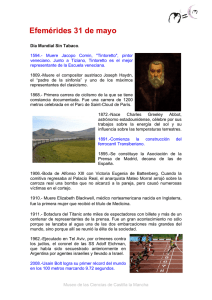 Efemérides 31 de mayo - Junta de Comunidades de Castilla