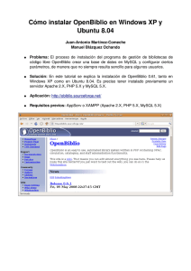 Cómo instalar OpenBiblio en Windows XP y Ubuntu