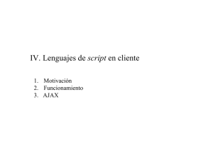 IV. Lenguajes de script en cliente