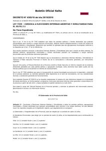 Decreto Nº 4393/10 - Dirección Nacional Electoral
