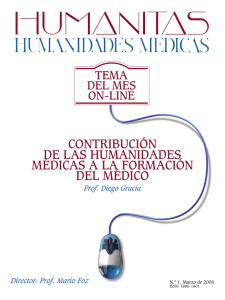 Tema del mes 1 - Contribución de las humanidades médicas a la