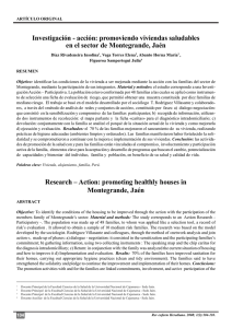 Investigación - acción: promoviendo viviendas saludables en