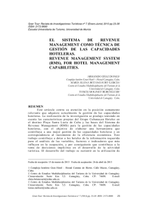 El Sistema De Revenue Management Como Técnica De Gestión De