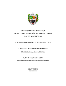 Actas I Jornadas de Literatura Argentina - USAL - P3-USAL