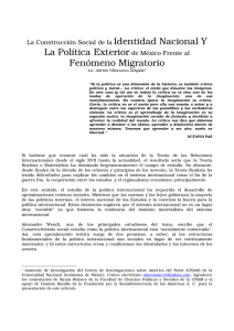La Política Exterior de México Frente al Fenómeno Migratorio