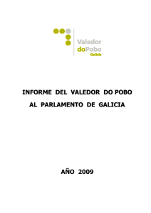 informe del valedor do pobo al parlamento de galicia año 2009