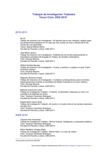 Trabajos de Investigación Tutelados 2002-2010