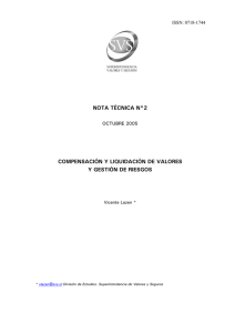 nota técnica n°2 compensación y liquidación de valores y gestión