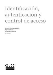 Identificación, autenticación y control de acceso