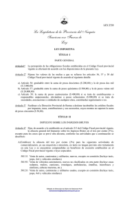 Ley Impositiva 2011 - Poder Judicial de Neuquén.