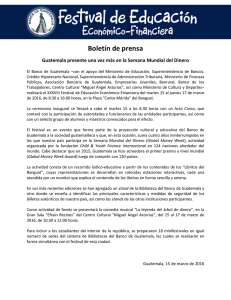 Boletín de Prensa - Banco de Guatemala