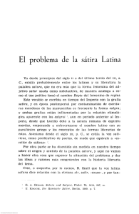 El problema de Ia satira Latina