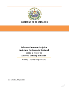 Informe Consenso de Quito - Comisión Económica para América