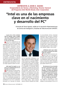 “Intel es una de las empresas clave en el nacimiento y desarrollo
