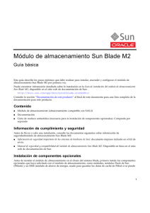 Guía básica del módulo de almacenamiento Sun Blade M2
