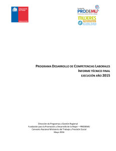 Informe Técnico Programa “Desarrollo de Competencias Laborales”