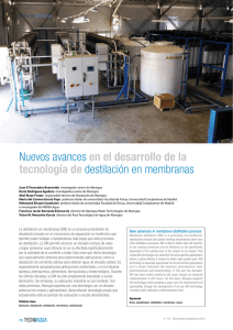 Nuevos avances en el desarrollo de la tecnología de destilación en