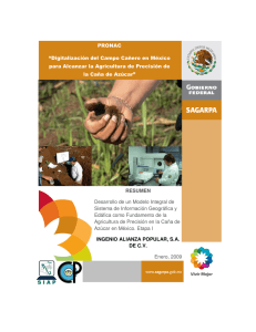 PRONAC “Digitalización del Campo Cañero en México para