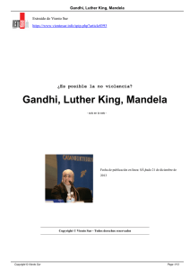 Gandhi, Luther King, Mandela