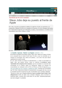 Steve Jobs, el ejecutivo que impulsó la andadura de Apple hace 35
