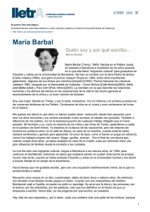 Maria Barbal en lletrA, la literatura catalana en internet