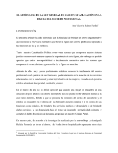 EL ARTÍCULO 23 DE LA LEY GENERAL DE SALUD Y SU