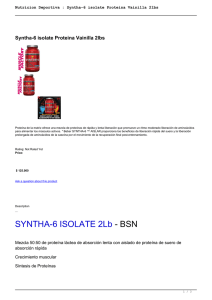 Syntha-6 isolate Proteina Vainilla 2lbs