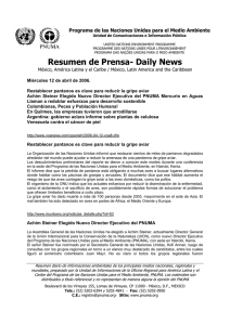 Resumen de Prensa- Daily News - Programa de las Naciones