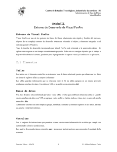 Unidad II. Entorno de Desarrollo de Visual FoxPro 2.1
