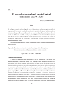 El movimiento estudiantil español bajo el franquismo (1939