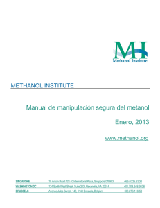 Manual de manipulación segura del metanol