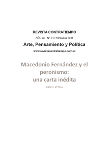 Macedonio Fernández y el peronismo: una