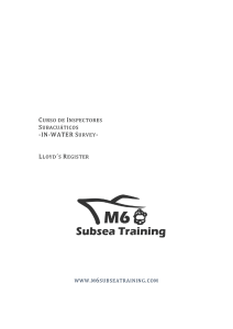 in-water survey - M6 Subsea Training