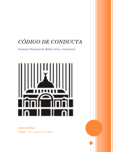 código de conducta - Instituto Nacional de Bellas Artes