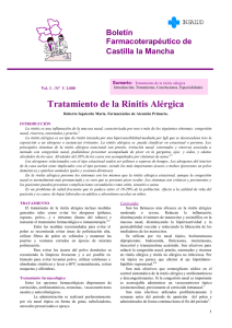 Tratamiento de la Rinitis Alérgica - Servicio de Salud de Castilla