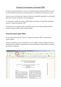Generar el documento en formato PDF