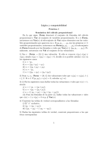 Lógica y computabilidad Práctica 2 Semántica del cálculo