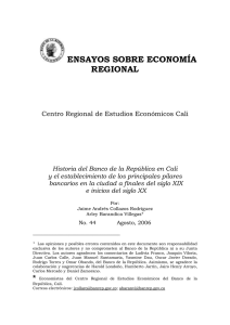 Reseña Histórica Banco de la República Cali 2006 sep 6