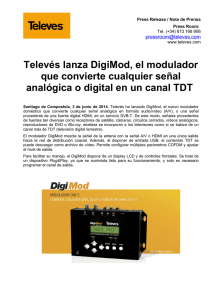 Televés lanza DigiMod, el modulador que convierte cualquier señal
