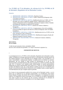 Ley 51/2002, de reforma Ley 39/88 reguladora haciendas