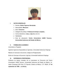 dra. esther figueroa hernández - Universidad Autónoma Chapingo