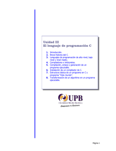 El lenguaje de programación C - Programación UPB