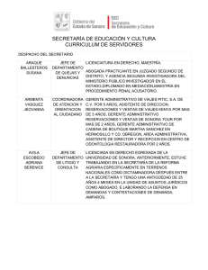 secretaría de educación y cultura curriculum de servidores