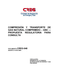 COMPRESION Y TRANSPORTE DE GAS NATURAL COMPRIMIDO