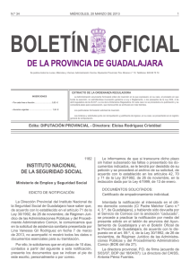 num. 34 miercoles 20 marzo 2013 - Boletín Oficial de Guadalajara
