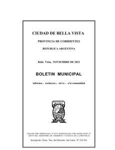 Noviembre de 2012 - Municipalidad de Bella Vista